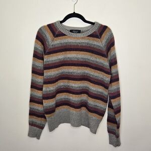 3/$30 Zara Man Wool Multicolor Striped Crewneck Sweater size M